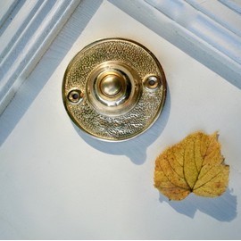 Antikas – Shiny Brass Doorbell Door Bell Doorbell Clip Fittings Ring