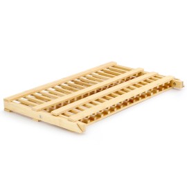 MegaChef 2-Tier Collapsible Kitchen Bamboo Drying Dish Rack
