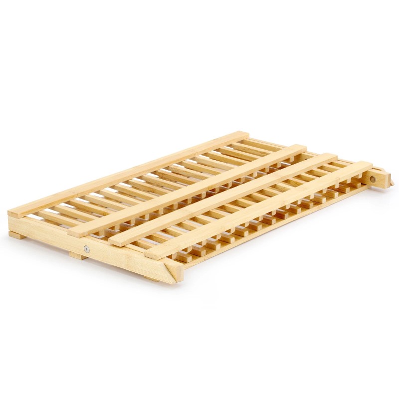 MegaChef 2-Tier Collapsible Kitchen Bamboo Drying Dish Rack