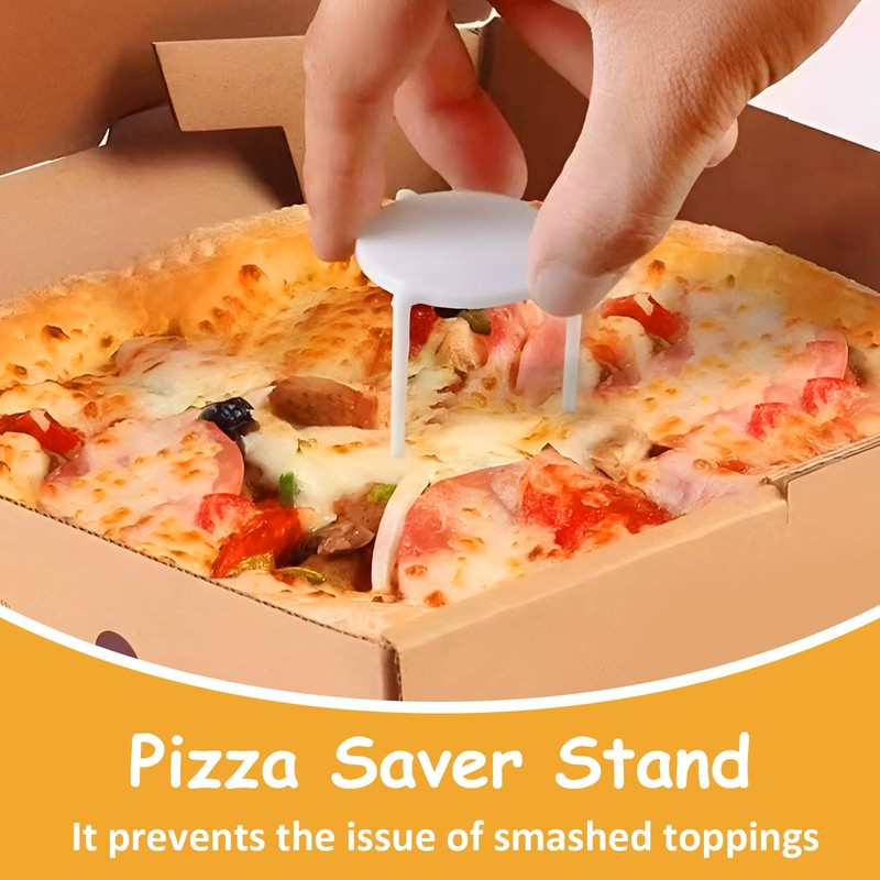 HTBMALL 100 Pack Pizza Saver Stand - White Plastic Tripod