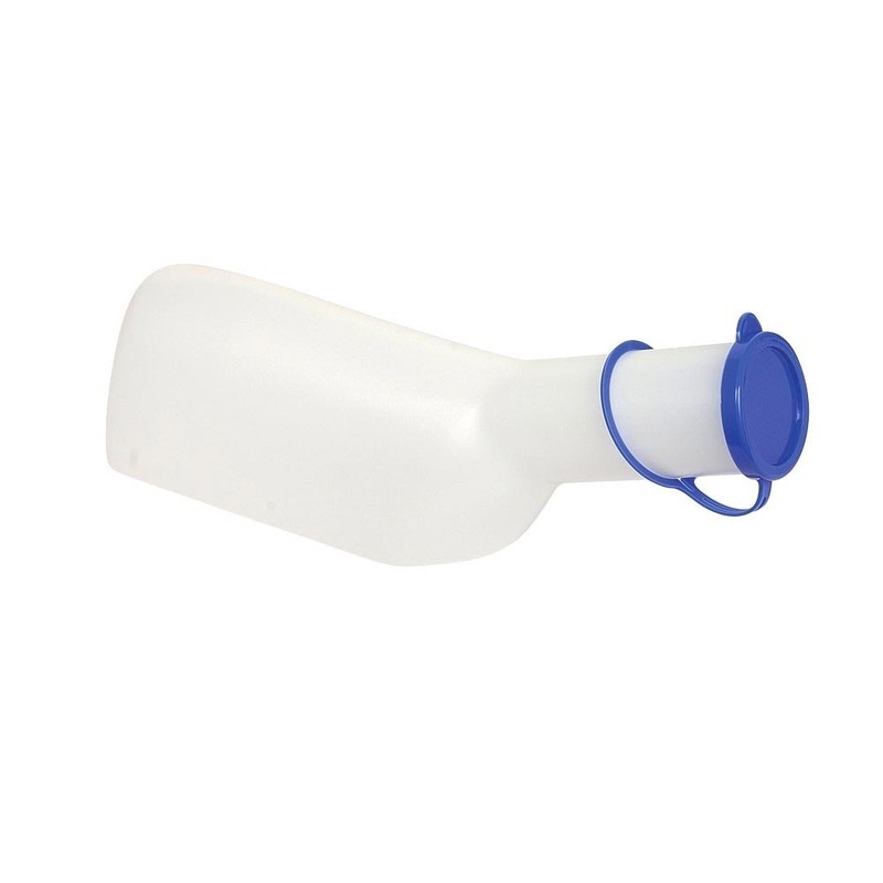 Urine Bottle Set Large, 1XURINFLASCHE Men 1 Litre with Lid, 1 x