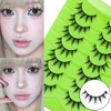 7 Pair Cartoon Eyelashes Japanese Anime Cosplay Eyelashes Spiky Wet