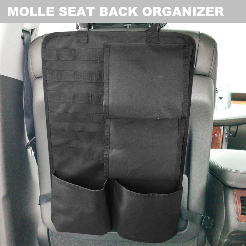 Dasiyoki Tactical Car Seat Back Organizer with Molle Panel Vehicle