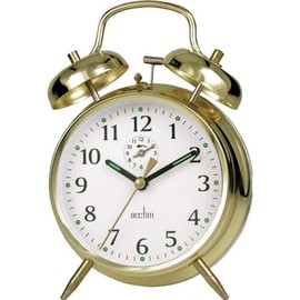STX_383298 Acctim Saxon Bell Alarm Clock Brass (12628)