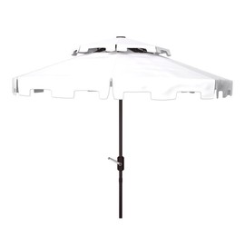 Safavieh Outdoor Zimmerman White 9-foot Double Top Market UV Protected Umbrella