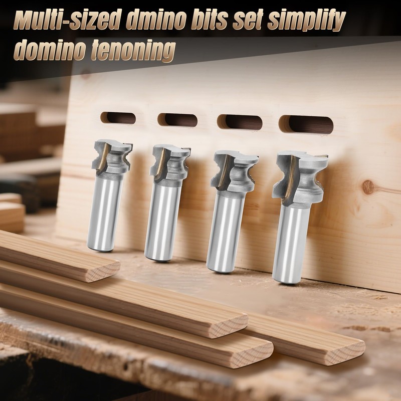 Domino Tenons Route Bits 1/2" Shank- 5mm, 6mm, 8mm, 10mm,