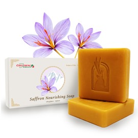 CheezhengHimalaya Moisturized Skin Herbal Soap Bar with Sodium Hyaluronate, Infused with Tibetan Natural Saffron Extract to Soothe Redness and Hydrate Skin, Paraben-Free, Pack of 2