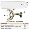 Aulpq Ceiling Fan Blades Arm, for 42-Inch Fan Blade, Compatible