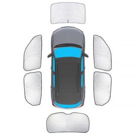 KMF Full Window Sun Shade Custom Fit for Chevy Trailblazer Accessories 2021-2024 2025, Privacy Car Window Covers Sunshade for Windshield Side Rear, UV Block and Blackout for Car Camping/Baby