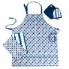 Thyme & Table Textile Kitchen Set, Tie Dye Blue, 5-Piece