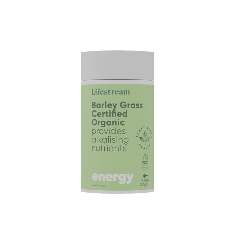Lifestream Barley Grass Powder Premium Certified Organic Superfood Rich in