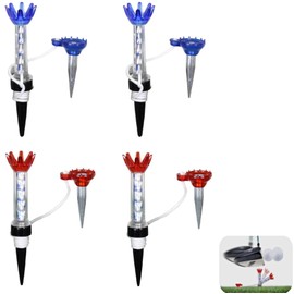 Golf Tees, Magnetic Tees, Golf Long Tees, Anti-Lost with Protective Tees, Shot Tee Holder, Red and Blue, Set of 2 (4 Pack)