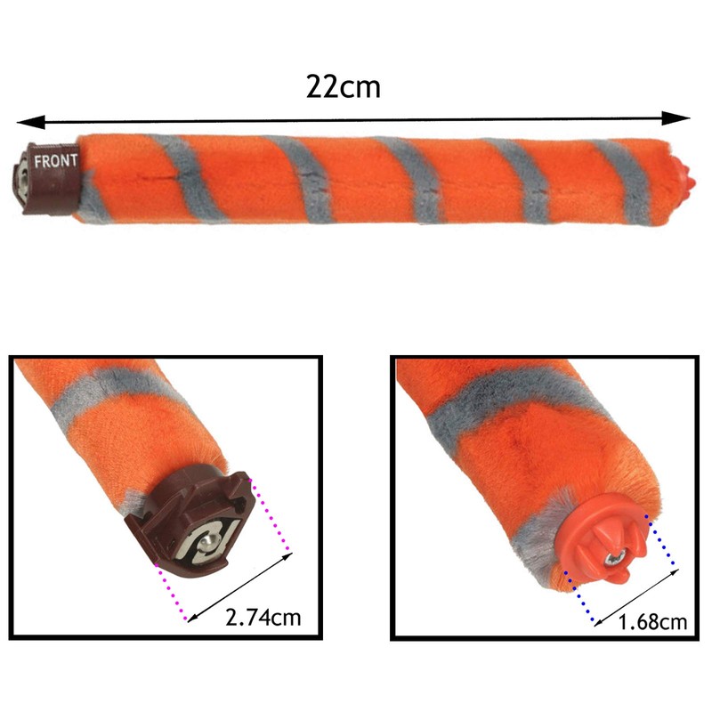 SPARES2GO Soft Brushroll Brush Roll Bar for Shark DuoClean NV800