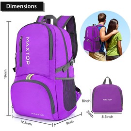 MAXTOP 40L Backpack Ultra Lightweight Packable Foldable Rucksack Water Resistent For Men Women Kids Outdoor Camping Hiking Travel Daypack Handy Durable Gifts For Men Women