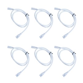 48 Pack T5 T8 LED Lamp Connecting Wire，Double End 3Pin Connector Cable 2FT Ceiling Lights Daylight LED Integrated Tube Cable，24 Inch Linkable Cords for LED Tube Lamp