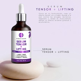 PUREZA NATUR Suero facial Efecto Tensor Lifting con Gaba Y DMAE + Acido hialurónico, colágeno y elastina Serum hidratante que aporta elasticidad 50ml (50ml)