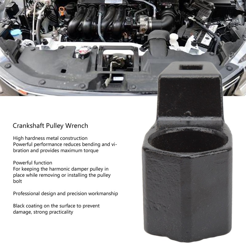 Crankshaft Pulley Wrench Large Torque Black Coating Crank Pulley Holding