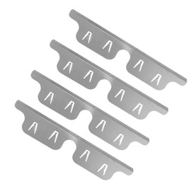 TopHomer 4PCS Stainless Steel Stove Gap Covers, Stove Gap Filler, Stove Guard for Kitchen Oven Counter Side Gap, Range Trim Kit, Easy Clean and Heat Resistant(Silver,35 * 2 * 6.5cm)