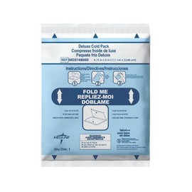 Medline Deluxe Instant Cold Packs, Sweatless Nonwoven Cover, 6.25 Inches x 9.5 Inches, Single Use, Case of 24 Each
