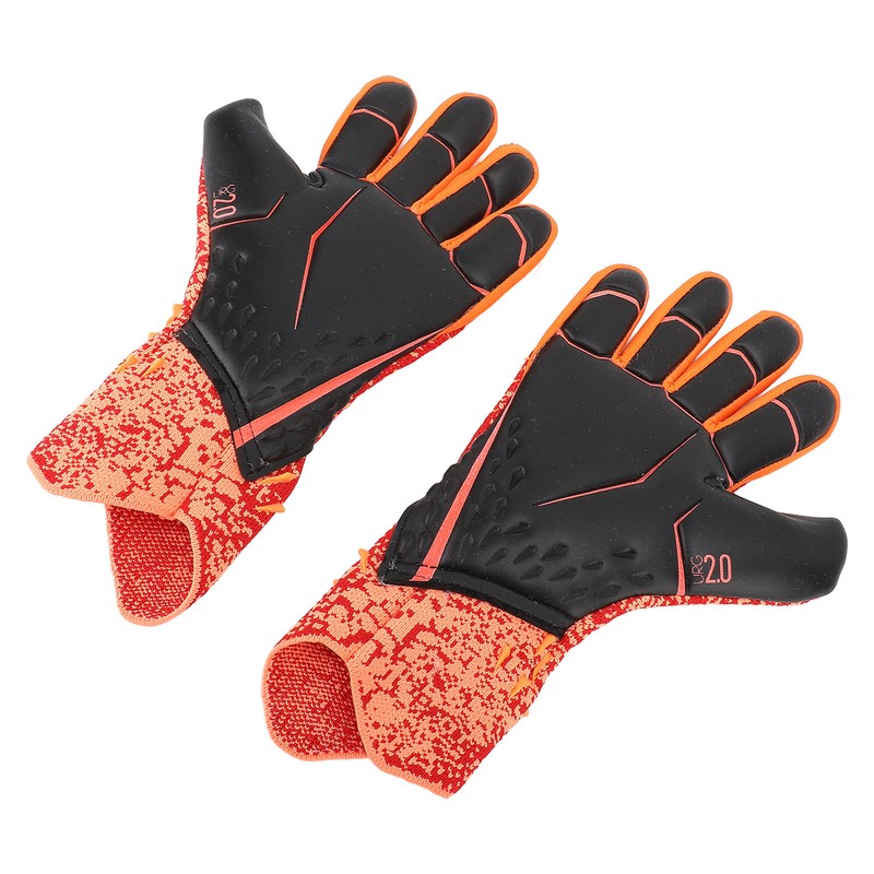 2pcs Soccer Gloves Nylon Polyurethane Fiber Latex Breathable Strong Grip