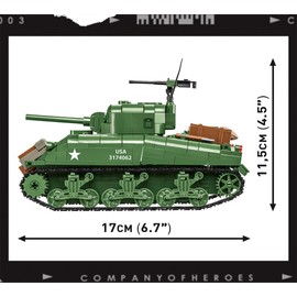 COBI Company of Heroes 3 Sherman M4A1 Tank