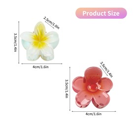UYGTHI Flower Claw Clips 8PCS, 4CM Hair Clips for Women, Strong Hold Flower Hair Clips, Cute Hair Claw Clips for Thick and Thin Hair, Stylish Hair Accessories for Daily Wear