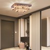 CXGLEAMING 11.8" Modern Crystal Chandelier LED Ceiling Light Fixture Suitable