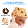 GSE 3.5-Inch Premium Oak Giant Yard Dice Set with Carrying