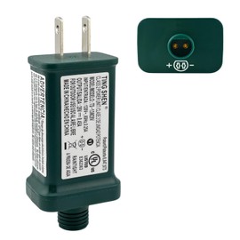 29V 0.45A Power Supply Class 2 Transformer Raintight IP44 US Plug Connector 1/2in 12mm Adapter for LED String Seasonal-Use Light, Holiday Lighting, Christmas X-Mas Tree TS-13W29V - Left Positive