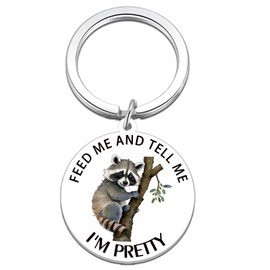 Uerifr Raccoon Gifts For Women Men Funny Raccoon Keychain Decor Cute Animal Lovers Gifts For Women Birthday Christmas For Her Teen Girls