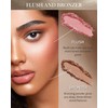 Face Bronzer Contour Blush Powder Palette-2 in 1 Cruelty-Free Buildable