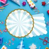 50PCS Blue Striped Paper Plates and Napkins Party Supplies, 7