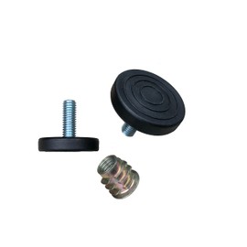 SINGTAN 3/8"-16 Threaded Bolt,8Pack,Furniture Levelers with Screw-in Nuts,1.5" Base Furniture Feet,Heavy Duty Adjusting Foot, Adjustable Furniture Legs,Table Levelers,Chair Levelers,Thread Pitch:16