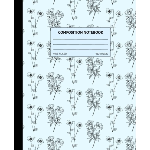 Flower aesthetic composition notebook minimalistic design | Aesthetic Pastel Notebook