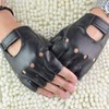 CHROME CRANE Men's Gloves Fingerless Leather Leather Motorcycle Cycling Training