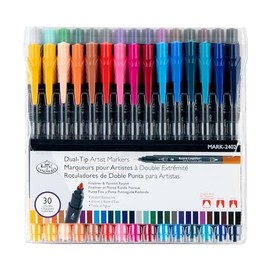 Royal & Langnickel - 30pc Dual Tip Artist Markers - Pointed Round Tip and Fineliner