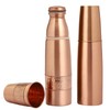ANCIENTIMPEX Set of 2 Copper Water Bottles With Copper Tumblers