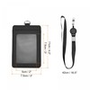 sourcing map Badge Holder 11cm Vertical PU Leather ID Holder