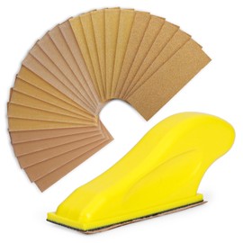 90x30mm Handy Sandpaper Set with Handle Sanding Tools (80/120/180/240/320/400/600 Grit), 70Pcs Micro Detail Sander Kit for Modelling, DIY Crafts, Detail Sanding and Sand Small Cracks