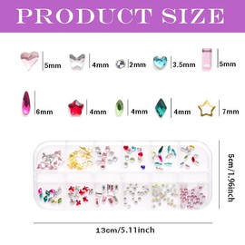 214 Pcs Teeth Gem Kit DIY Crystals Teeth Diamonds Kit Fashionable Professional Tooth Gems Kit for Girls Shining Crystal Reflective Tooth Gems