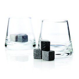 Viski Glacier Rocks Soapstone Cube And Tumbler Set, 8 ounces