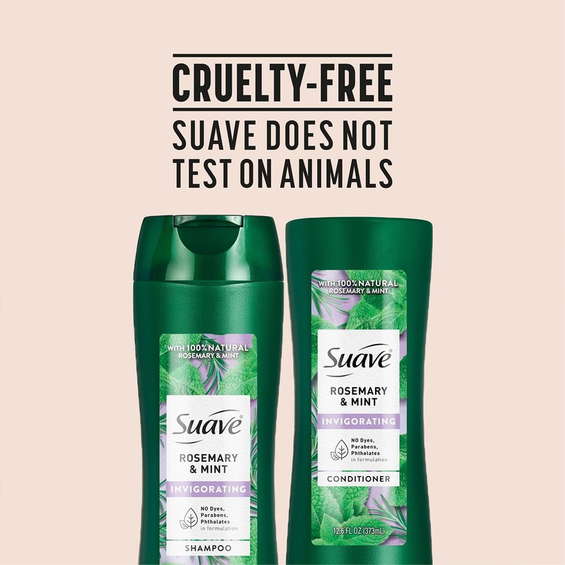Suave Shampoo and Conditioner, Rosemary & Mint – Invigorating Formula