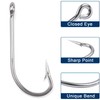 Stainless Steel Saltwater Fishing Hooks-50pcs/lot 34007 Extra Strong O'shaughnessy Forged