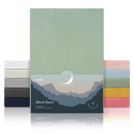 Laleni Jersey Fitted Sheet 80 x 160 cm Baby Cot – Oeko-Tex Certified House Bed Fitted Sheet – Children's House Bed Cover Made of 100% Cotton – Fitted Sheet House Bed – Fitted Sheet Cradle in Green