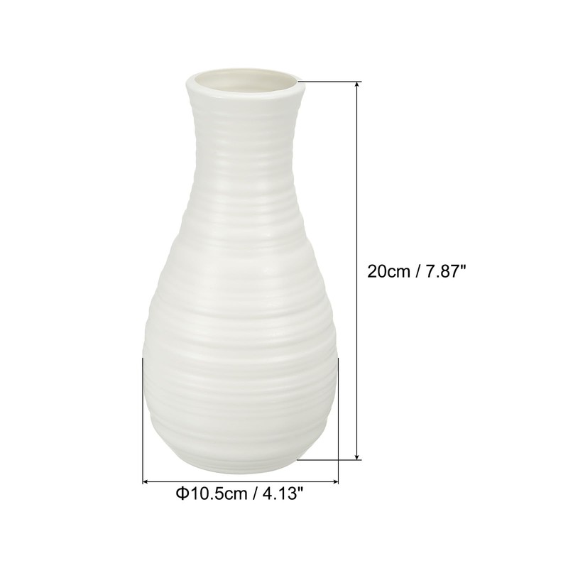 PATIKIL Flower Vase, Plastic Vase for Flowers Ceramic Look Table