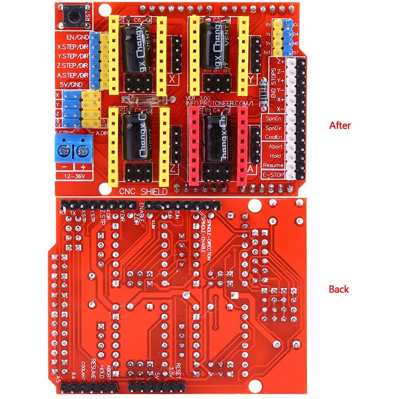 CNC Shield Expansion Board 4Pcs A4988 Stepper Motor Driver For