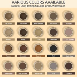 Eyebrow Pomade - Waterproof Brow Pomade for Long-lasting Results,Smudge Proof and Sweat Resistant Formula,Natural Eyebrow Makeup for All Skin Types and Tones - Medium Brown