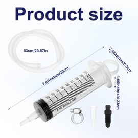 Ptwola Brake Bleeder Kit Motorcycle Hydraulic Disc Clutches Brake Oil Bleed Tool Universal Brake Fluid Extractor 100ML Syringe 50cm Hose for Motorbikes Quads System Repair Maintenance