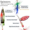 Trout Fishing Lure Roostertail Spinner Lures Kit Metal Spinner Spoon