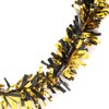 Anderson's Black and Gold Metallic Tinsel Twist Garland 4 inches